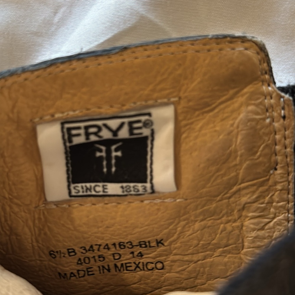 Frye Molly Gore Black Boots 6 1/2 - Picture 7 of 8